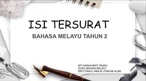 Add to my workbooks (0) download file pdf embed in my website or blog add to google classroom add to. Tahun 2 Bahasa Melayu Isi Tersurat Youtube