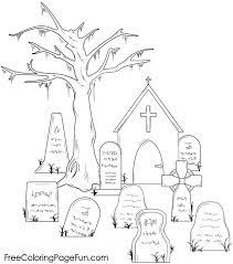 Download and print hundreds of free coloring pages for adults or kids directly from over 60 artists. Graveyard Coloring Pages Coloring Home