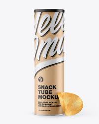 Download Kraft Snack Tube W Chips Mockup In Tube Mockups On Yellow Images Object Mockups PSD Mockup Templates