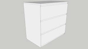 Cheryle o'verlays kit fits ikea malm 3 drawer dresser. Ikea Malm Chest Of 3 Drawers White 80x48x78 3d Warehouse