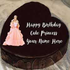 Edit Name 2017 Happy Birthday Cake With Name Free Download Happy Birthday Cake Name Wishes Images Heart Shaped Cakes Photos My Name Pix Cards In 2020 Barbie Doll Birthday Cake Barbie Birthday Cake Doll Birthday Cake