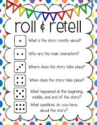 Roll And Retell Building Summarizing Communication And Writing Skills Reading Classroom Writing Skills Teaching