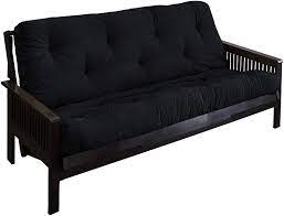 Futons sofa beds can be transformed from beds into sofas whenever you wish. Amazon Com Mozaic Futon Mattress Full Black Furniture Decor