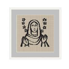 It will run about 8x10 and will look awesome in an 8x10 frame. Virgin Mary Mother Of God Cross Stitch Pattern Pdf Chart Etsy