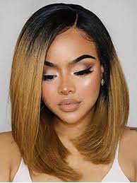 Synthetic Wig Bob Hairstyles Long Bob Hairstyles Wig Hairstyles