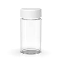 88mm CR Glass Preroll Jar - White | Green Rush Packaging