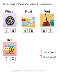 I looked online, but i am still confused on how to use these and when. Short Or Long E Sound Words Worksheet Turtle Diary