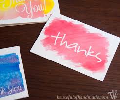 Whether you'd like to use paint, crayons, colorful paper, markers, glitter, or all of the above, we hope there's an idea here for you! Watercolor Thank You Cards Houseful Of Handmade