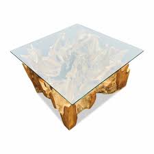 A thick brass frame makes keswick feel robust, but it still looks lightweight. Teak Root Square Lombok Coffee Table Small With 90x90cm Glass Wooden Coffee Table Wood And Glass Coffee Table