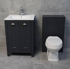 While contemporary and traditional grey. Derby Dark Grey Vanity Sink Basin Storage Unit Toilet Bathroom Suite Ebay