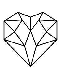 Hearts are so much fun to color. Printable Geometric Heart Coloring Page