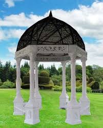 Pavillons und partyzelte im angebot. Casa Padrino Luxus Barock Garten Pavillon Schwarz Weiss O 300 X H 420 Cm Gusseisen Pavillon Mit Integrierten Sitzbanken Prunkvolle Garten Deko Im Barockstil