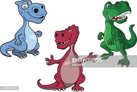 The clipart comes with a personal and small commercial use license. Cartoon Blue Green And Purple T Rex Dinosaurs Clipart Image