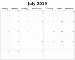 Pdf Calendar July 2019 Printable Calendar July Calendar Printables Calendar 2019 Printable