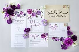 2018 Pantone Color Of The Year Inspiration Board Parsimony Inspired Purple Invitations Wedding Invitations Diy Watercolor Floral Wedding Invitations