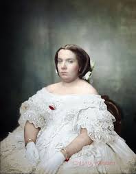 H M Queen Isabel Ii Of Spain 1830 1904 Victorian Women Colorized Photos Edwardian Fashion