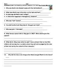 Led a bus boycott in montgomery after rosa parks was arrested. Luther Movie Questions Worksheets Teaching Resources Tpt