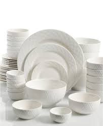 Black And White Checkered Dinnerware Sets Gibson White Elements Lexington 42 Pc Dinnerware Set Service For 6 Created For Macy S Reviews Home In 2020 Dinnerware Sets Dinnerware Set Farmhouse Dinnerware