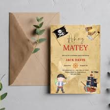 Pirate Buried Treasure Party Invitations (8)