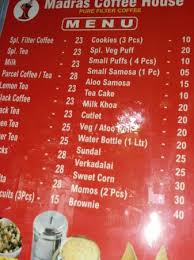 Madras Coffee House Chennai 183 Arcot Rd Menu Prices Restaurant Reviews Tripadvisor
