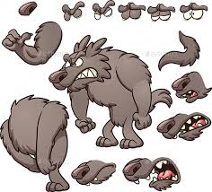 Wild cartoon cute animals collections vector. Cartoon Wolf By Memoangeles Graphicriver