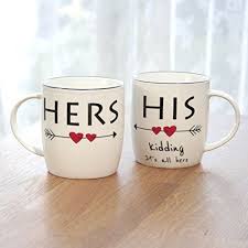 Triple Gifffted His And Hers Coffee Mugs For Couples Wedding Anniversary Engagement Bride Groom Couple Christmas Anniversary Gift For Friends Anniversary Gifts For Couples Anniversary Gifts