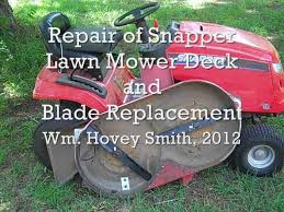 37 pages parts manual for snapper lt12 lawn mower. Snapper Lawn Mower Deck Repair Blade Change Youtube