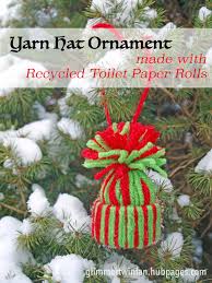 Free shipping on orders over $25 shipped by amazon Yarn Hat Ornament Made With Recycled Toilet Paper Rolls Craft Tutorial How To Make Ornaments Easy Christmas Ornaments Toilet Paper Roll Crafts