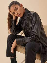 Veda Leather Shirt Jacket Leather Shirt Shirt Jacket Jackets