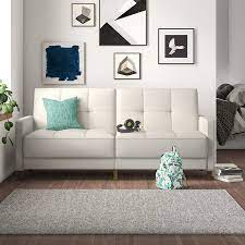 Manufactured for us by strata furniture these wall hugger frames are ideal for small spaces or anyone who needs a sofa by day and bed by night. 9 Dreamy Sleeper Sofas That Are Made For Small Spaces