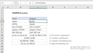 How To Use The Excel Proper Function Exceljet