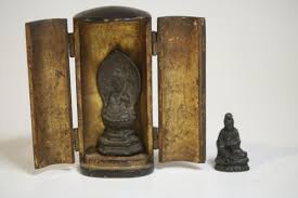T248 古銅懐中仏2点仏教美術携帯仏仏像アンティーク古道具52302
