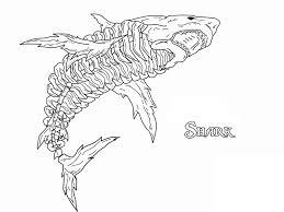 Sharks have always been a fascination for children, and shark coloring pages let you bring this subject to the classroom. Printable Shark Bones Coloring Page For Both Aldults And Kids
