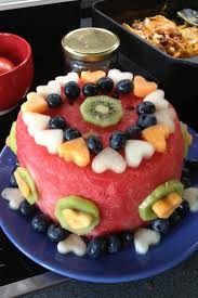 Gesunde Wassermelonen Obst Torte Zum Kindergeburtstag Buffet Rezept Obsttorte Kindergeburtstag Essen Kita Obsttorte Kindergeburtstag