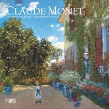 2019 Monet Claude English French Mini Wall Calendar 7x7 Claude Monet Monet Impressionist Art