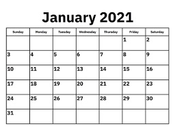 Printable January 2021 Calendar Free Printable Calendar In 2020 August Calendar Calendar Template Calendar Printables