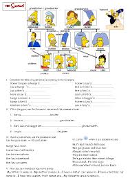 The Simpson Family Family Members The Possessive Case English Lessons Adjectives For Kids Possessives