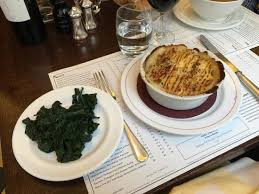 1x squid (cleaned and cut into rings) · 300g cherry tomatoes · 3 spring onions (chopped) · 1 rasher of bacon (cut into chunks) or pancetta cubes · 1 . Fish Pie And Sauteed Spinach Picture Of J Sheekey London Tripadvisor