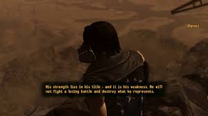 I killed the dude since on this save i helped the ncr and i dealt with the eyebots, but the deal with ulysses thing won't ever get checked. Fallout New Vegas Pc Ulysses Talks About Legate Lanius And Joshua Graham Youtube