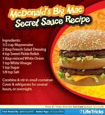 Mcdonald S Big Mac Secret Sause Recipe Secret Sauce Recipe Recipes Sauce Recipes