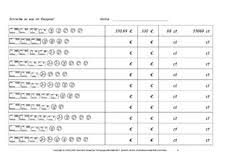 Man schaut sich einfach an, wie viele nachkommastellen die dezimalzahl hat. Euro Cent Rechnen Mit Grossen Mathe Klasse 4 Grundschulmaterial De