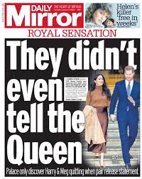 Newspaper Headlines Bombshell After Harry And Meghan Quit Harry And Meghan Newspaper Headlines Prince Harry And Megan
