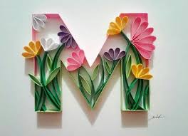 Letra M Filigrana Quilling Paperart Danart Paper Quilling Designs Quilling Letters Quilling Designs