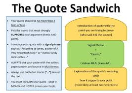 Another way to make sure your essay flows well is to ensure some people call this strategy a quotation sandwich. you want to sandwich your quotes and. Quote Quote Sandwich Template