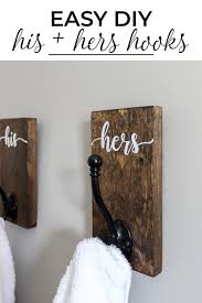 You can set the towel stylishly. Diy His And Hers Towel Hooks Pretty Handy Girl