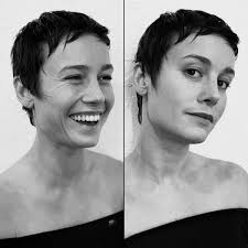 Brie Larson debuts new haircut.