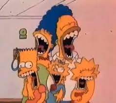 There Was Always Something Eerie About Vhs Wasn T There The Distortions And Horizontal Bands Which Came And Went Wer The Simpsons Animated Cartoons Simpson