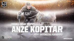 Discussion in 'national hockey league talk' started by trap jesus, jun 1, 2020. Kopitar Of Kings Wins Selke Trophy As Top Defensive Forward In Nhl