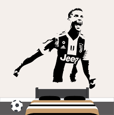 By ava koss thursday, may 27, 2021 Excited To Share This Item From My Etsy Shop Cristiano Ronaldo Wall Art Sticker New Juventus Football Wall Art Canvas Art Wall Decor Black And White Stickers