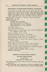 Columbus Public Schools Staff Directory 1952-1953